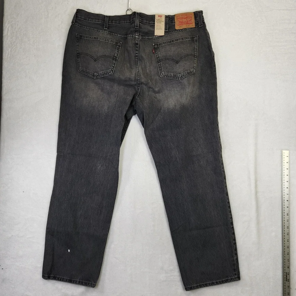 Levis 541‎ Mens Athletic Taper Stretch Jeans Faded Black 42x32 18181-0301